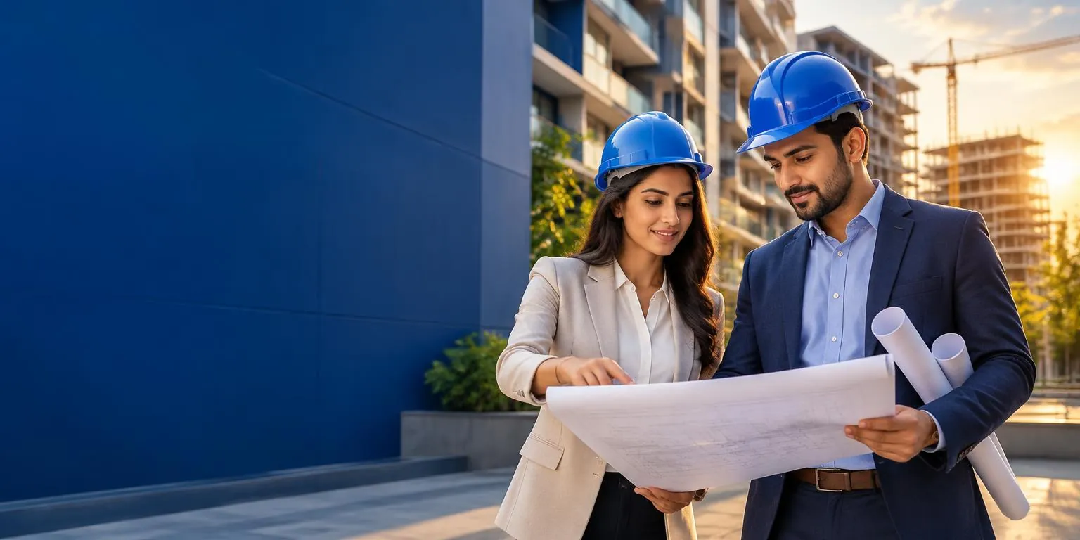 Property professionals planning a project together