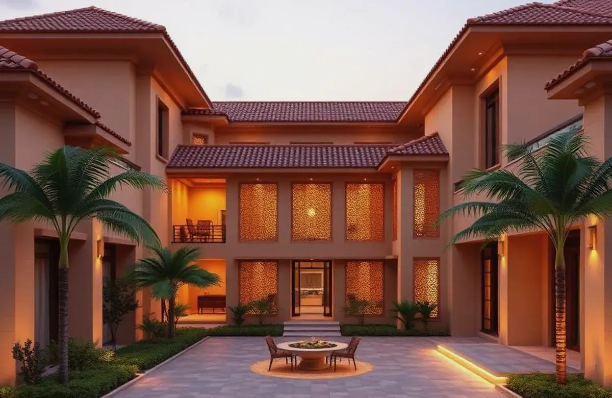 Linear Modern Bungalow – LB Nagar – Front Elevation