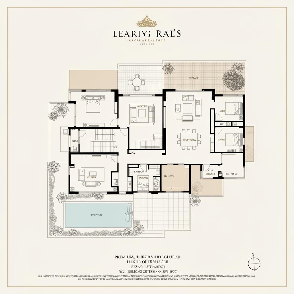 Pool-Court Villa – Banjara Hills – Floor Plan Concept