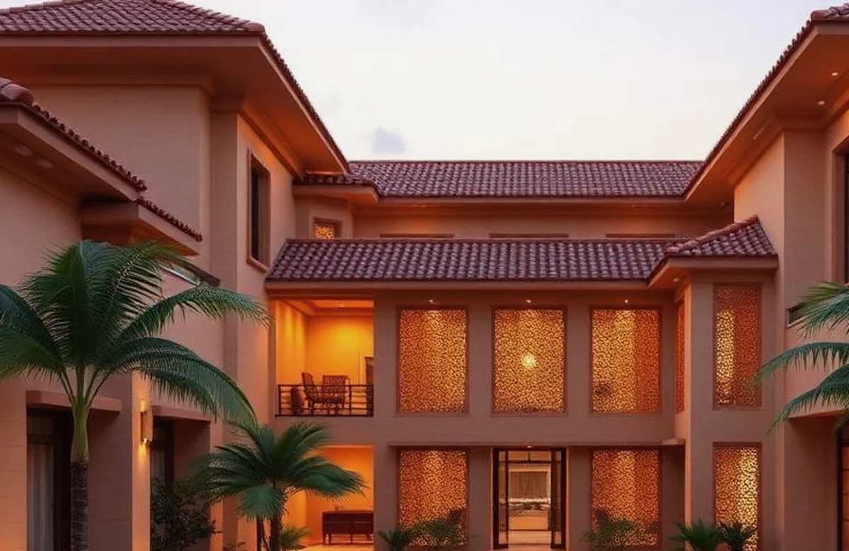 Verandah Wrapped Bungalow – Nanakramguda – Massing Study
