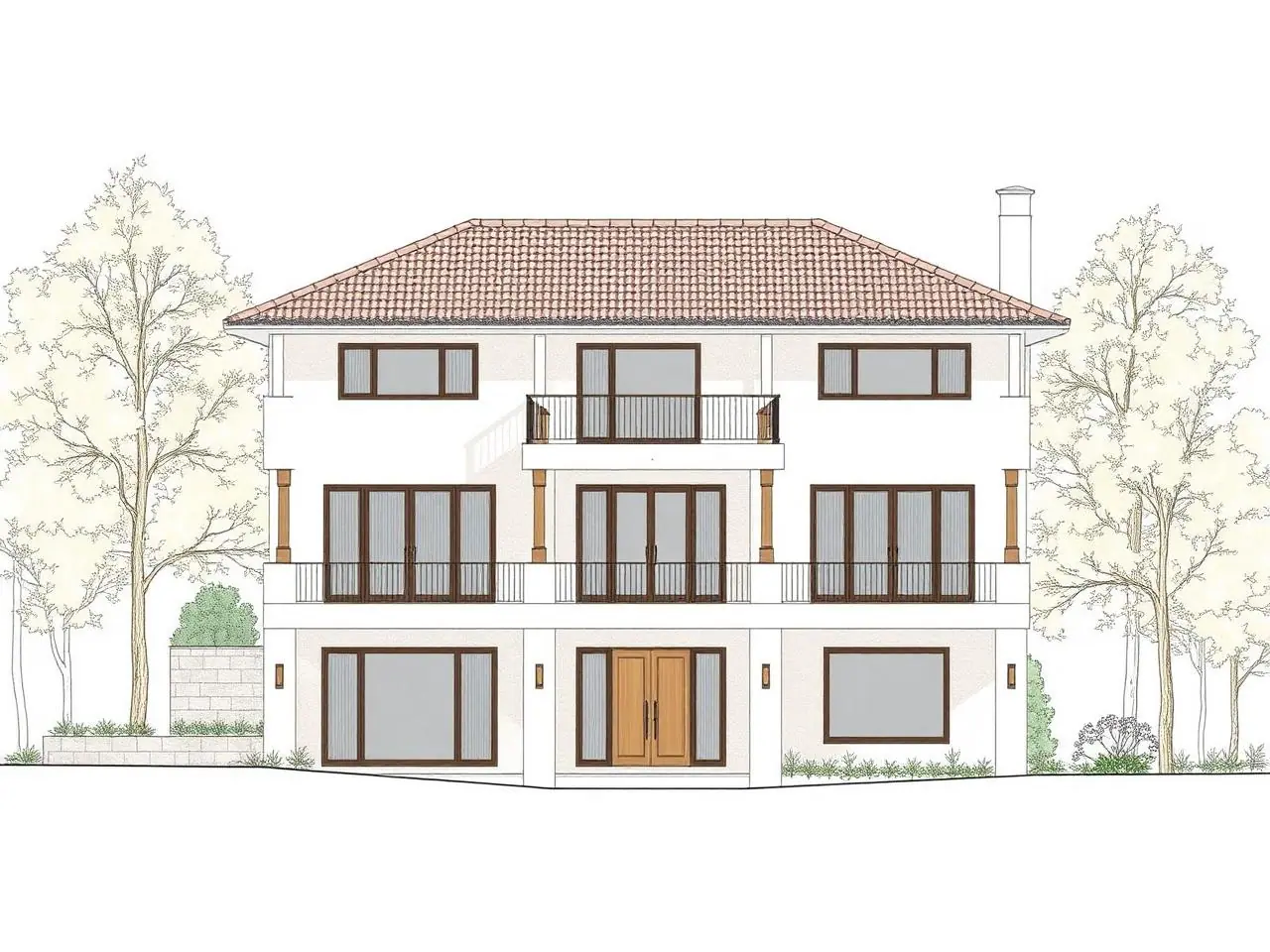 Forest Retreat Villa – Banjara Hills – Front Elevation