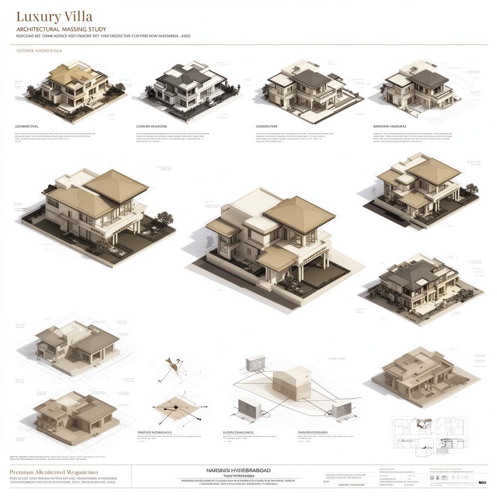 Terraced Hillside House – Narsingi – Massing Study
