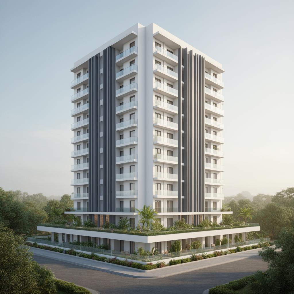G+5 Residential Tower – Uppal – 3D render