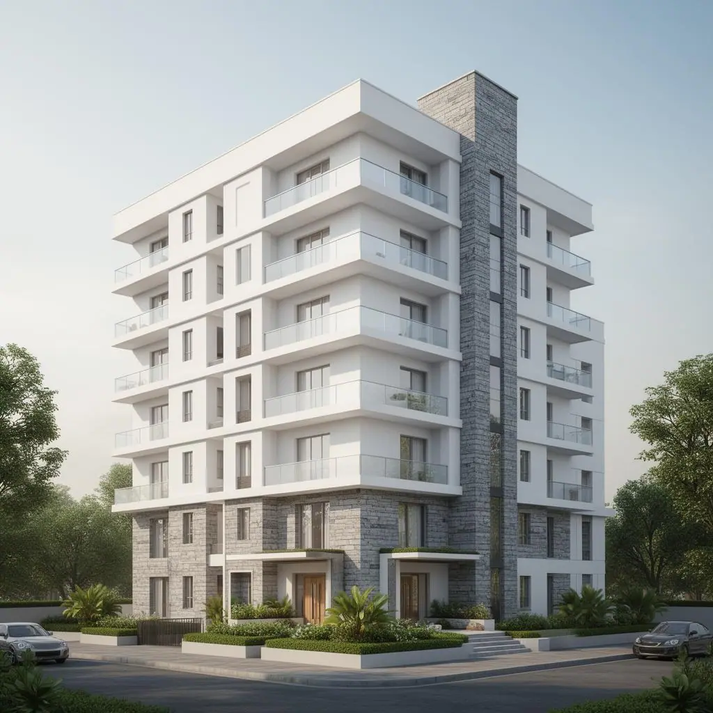 G+5 Residential Tower – Madhapur – 3D render