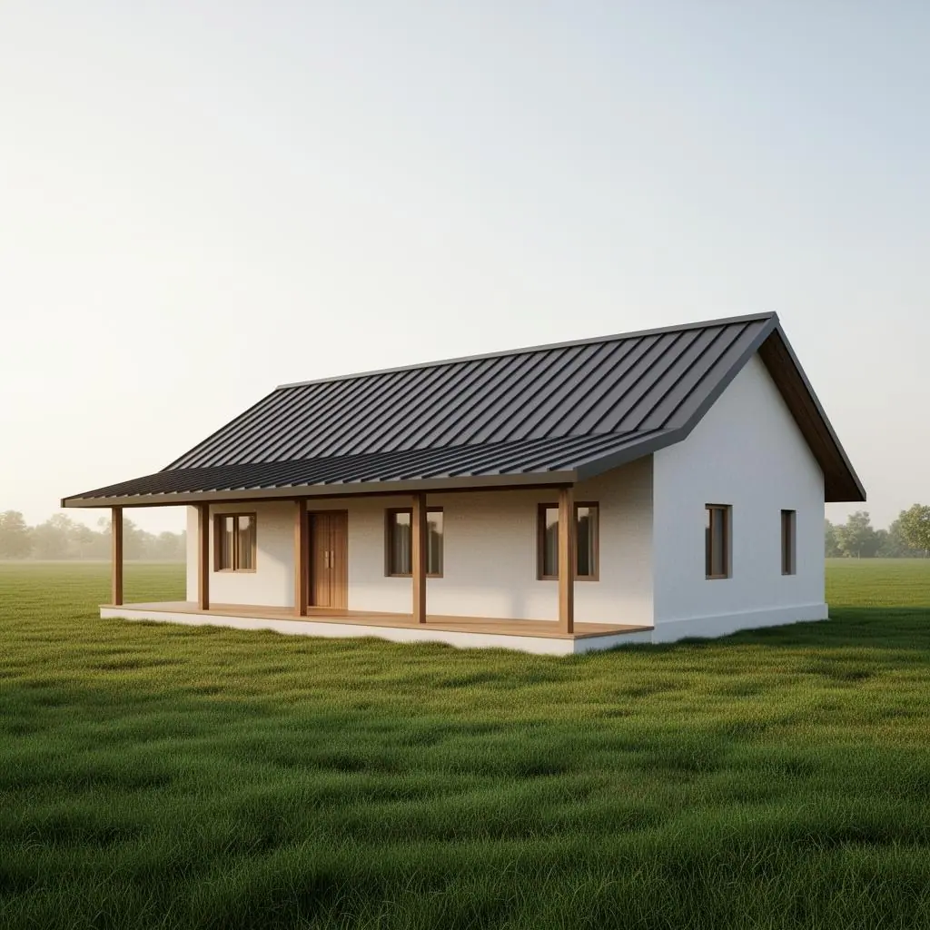 Modern Farmhouse – Puppalaguda – 3D render
