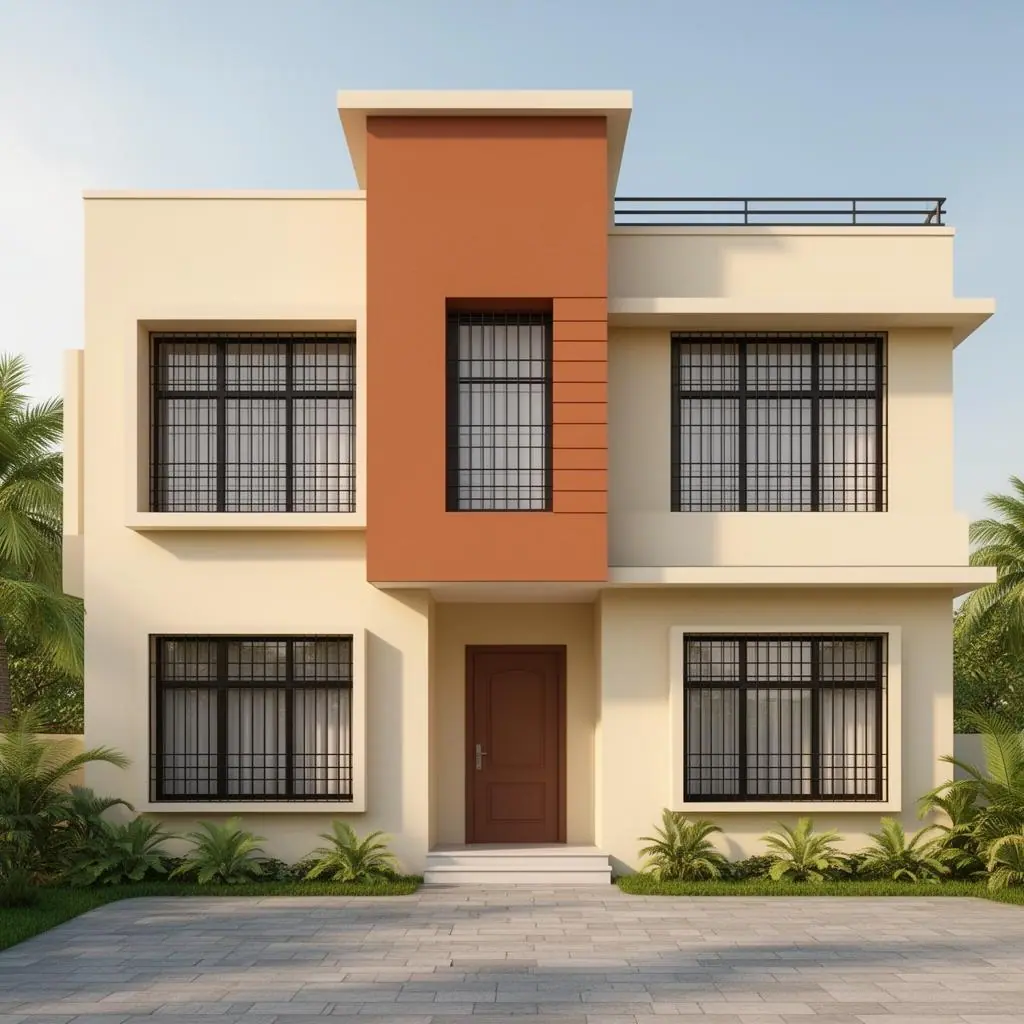 G+2 Independent House – Begumpet – 3D render