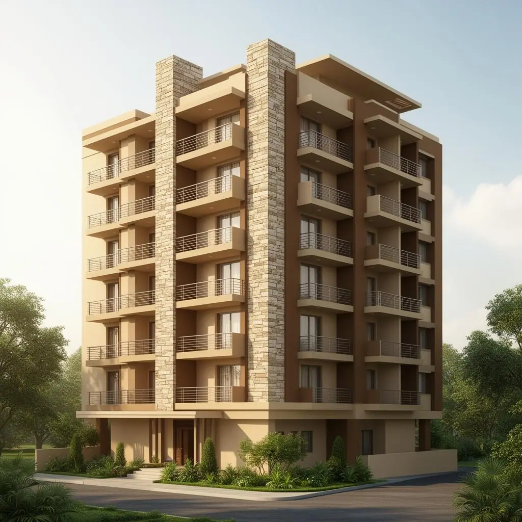 G+5 Residential Tower – Manikonda – 3D render