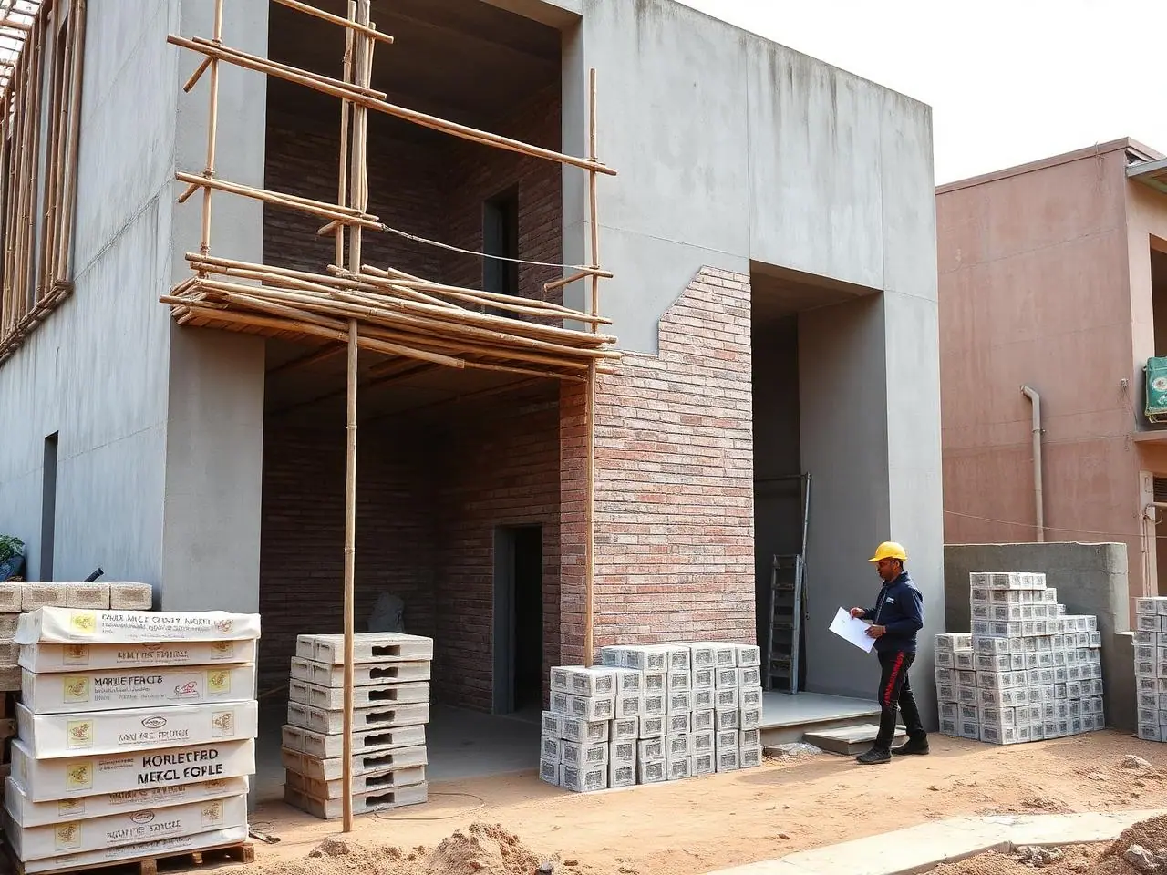Modern Minimalist Duplex – Kokapet – under construction