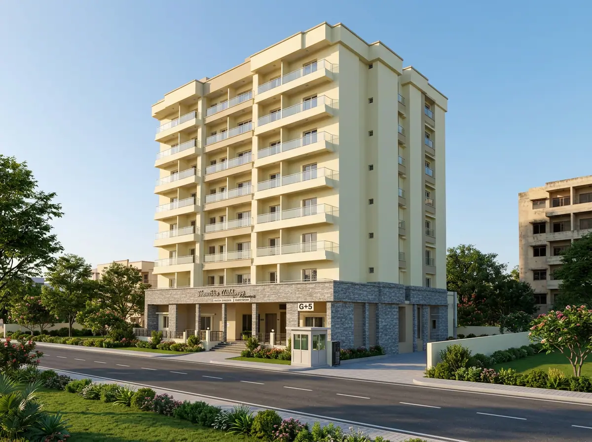 G+5 Residential Tower – Kukatpally – 3D render