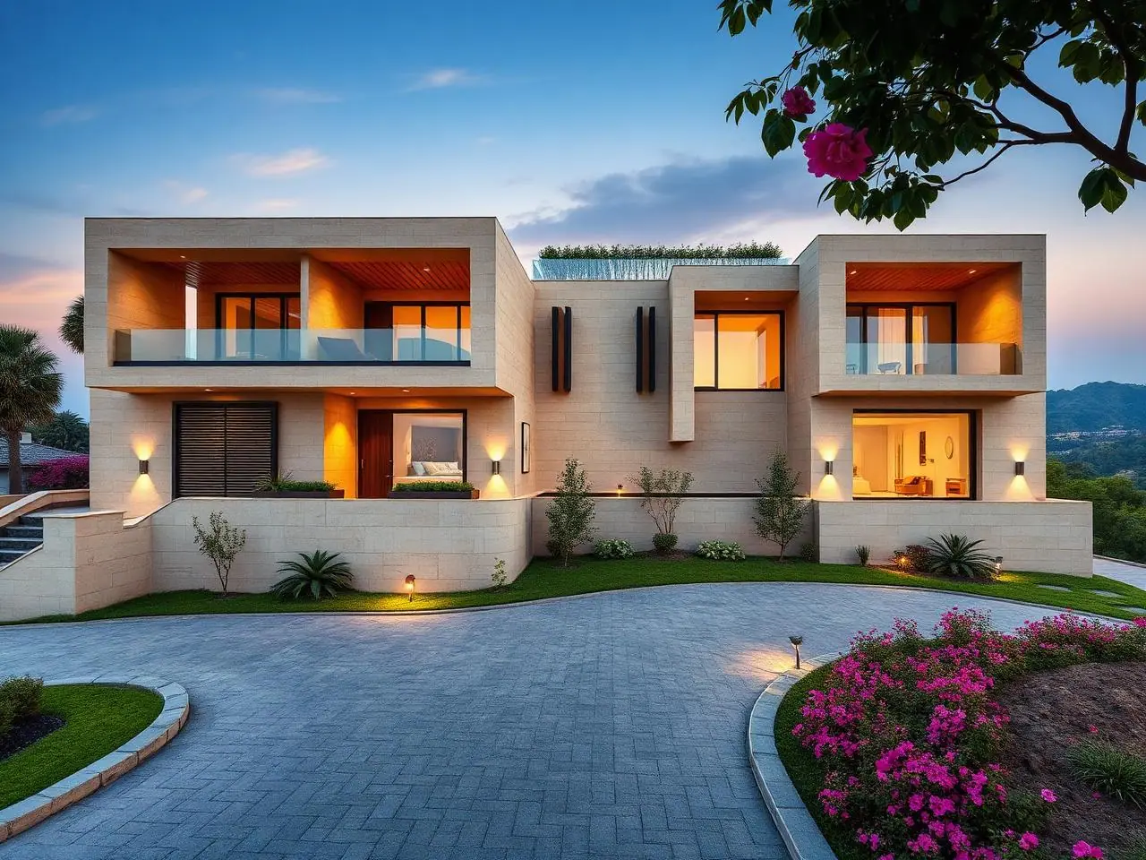 Stone & Teak Hilltop Villa – Gandipet – completed