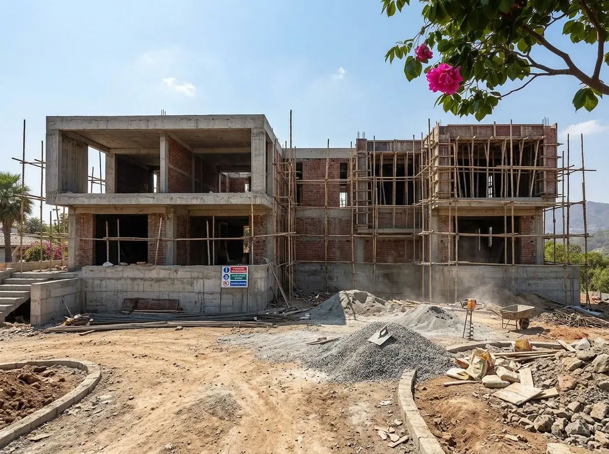 Stone & Teak Hilltop Villa – Gandipet – under construction