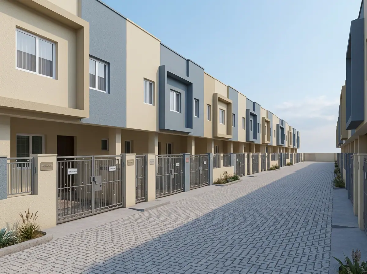Row House Cluster – Gachibowli – 3D render