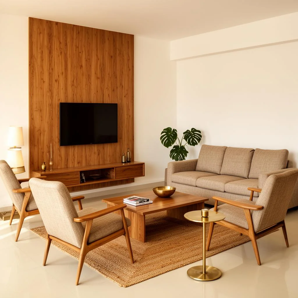 2BHK Flat Interior – Gandipet – Living Room
