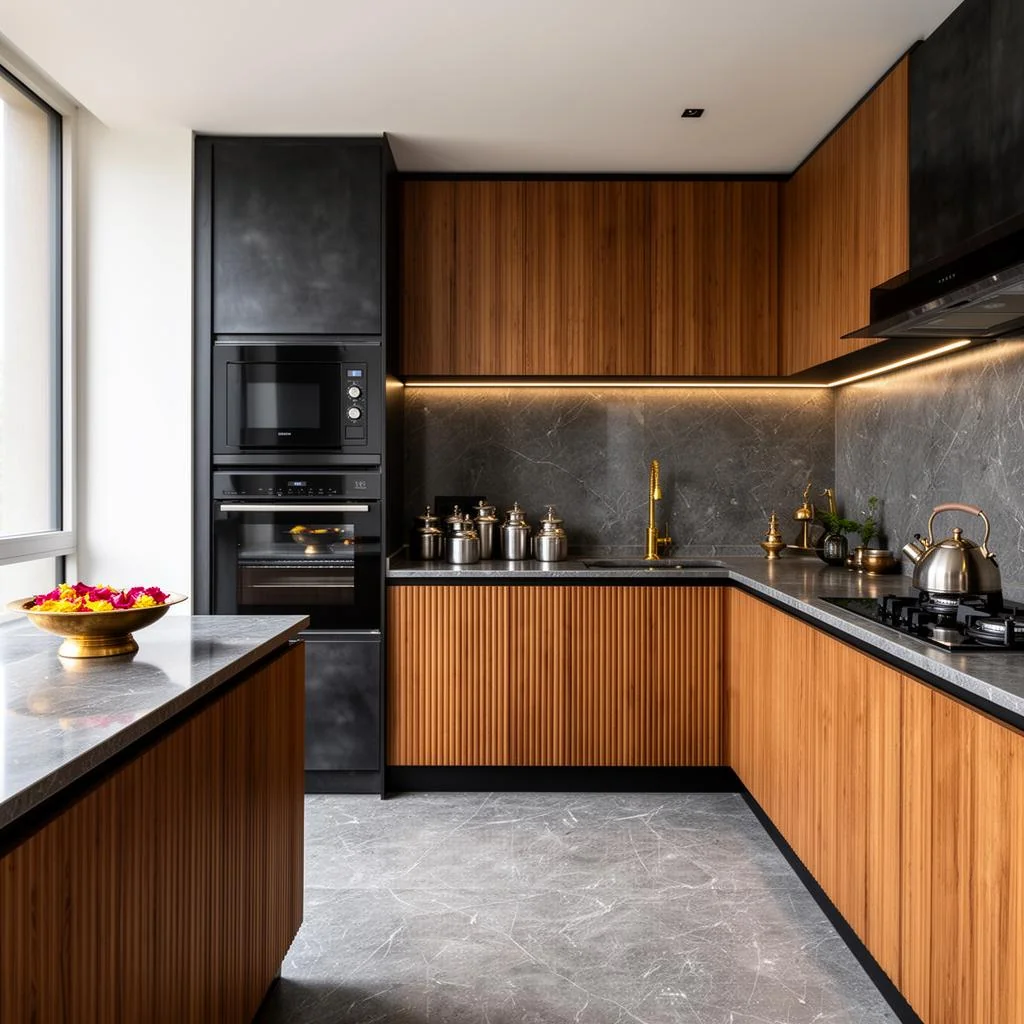 3BHK Apartment Interior – Shamshabad – Modular Kitchen