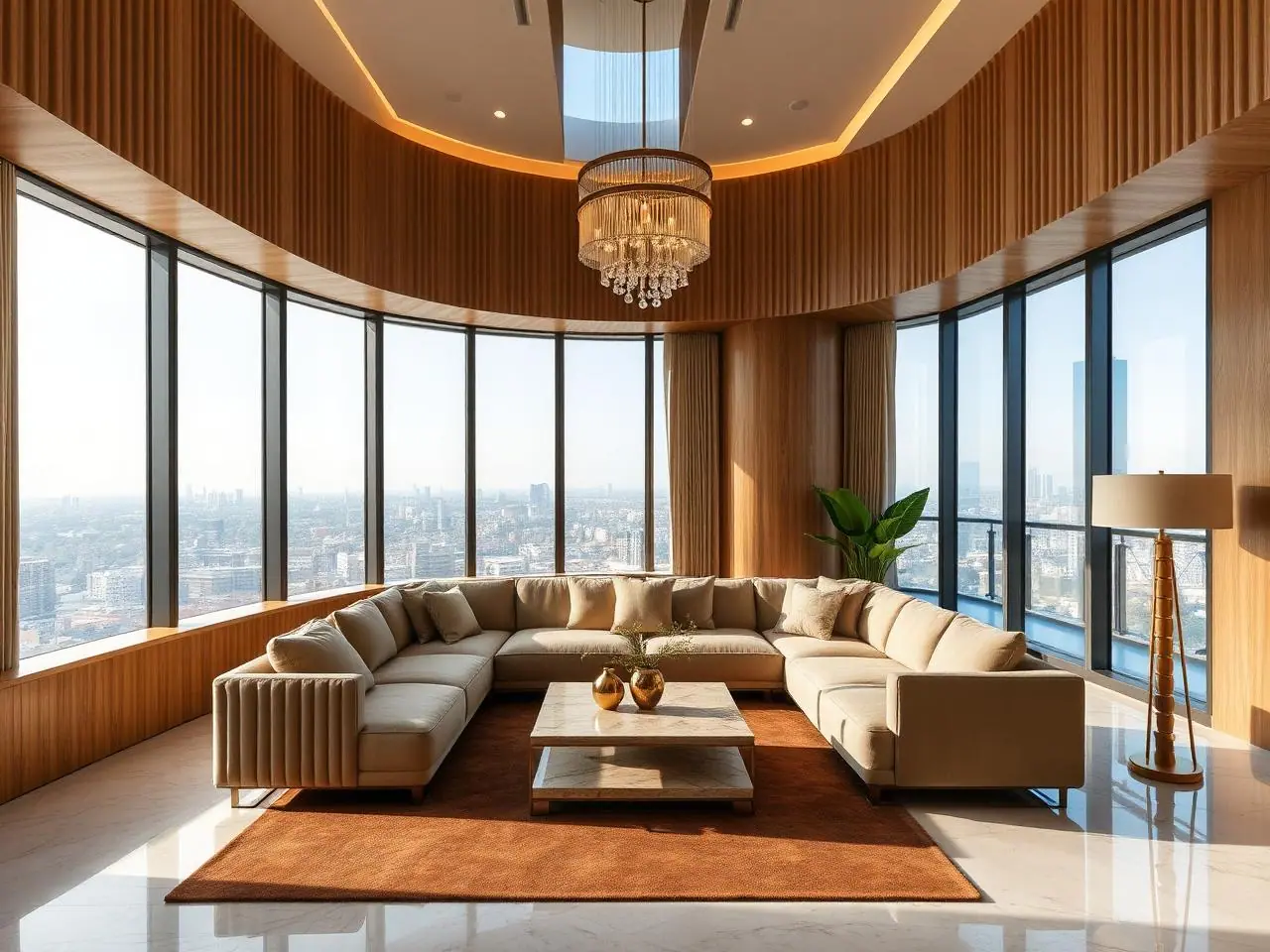 Penthouse Interior – Kondapur – Living Room