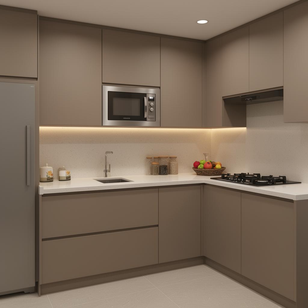 Studio Apartment Interior – Kokapet – Modular Kitchen