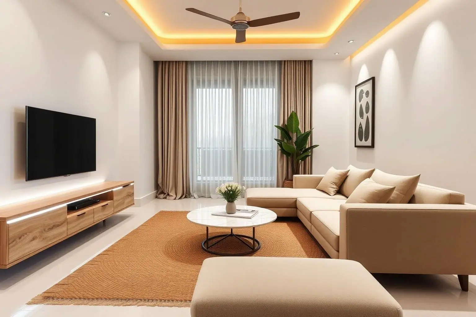 4BHK Villa Interior – Khairatabad – Living Room