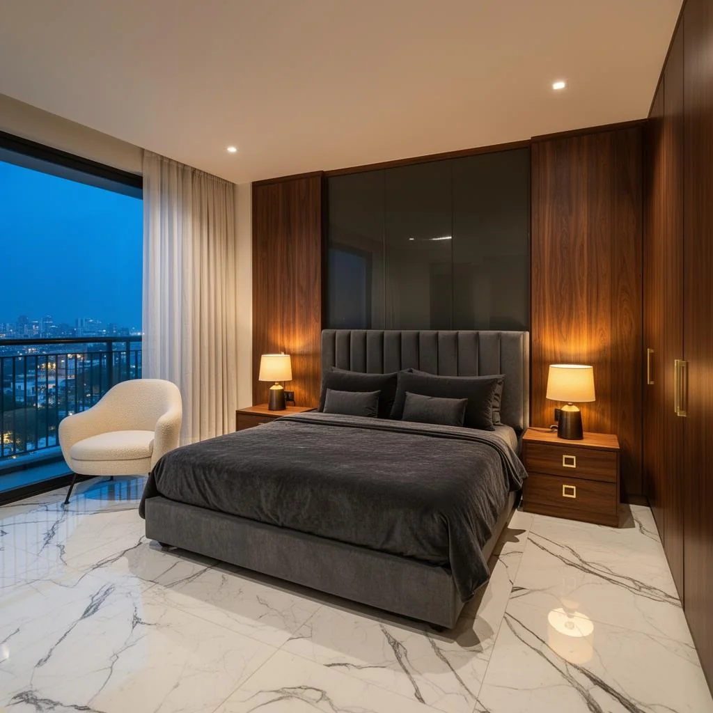 Penthouse Interior – Hitech City – Master Bedroom
